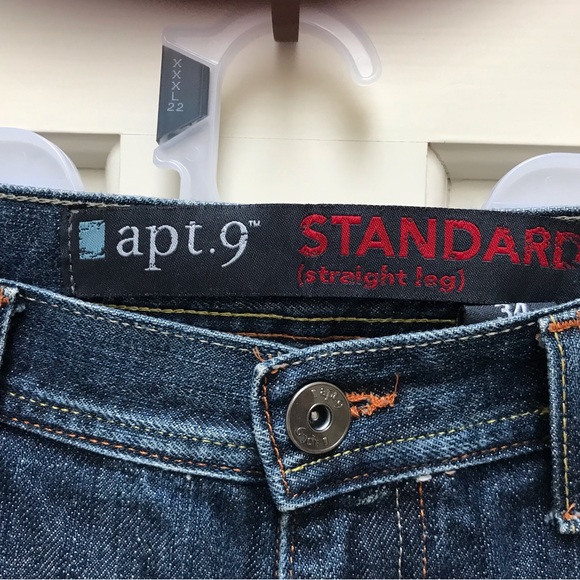 Apt 9 Standard Straight Leg Hip Hugger Jeans Size 34/30 - Picture 5 of 5